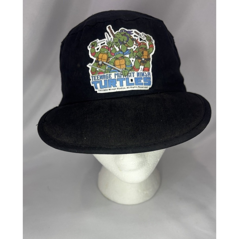Vintage Teenage Mutant Ninja Turtles Hat Black Universal  1990s TMNT